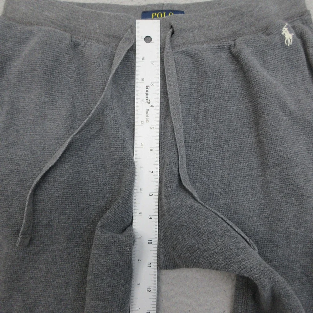 Polo Ralph Lauren Waffle Knit Lounge Short Men M Gray Thermal Drawstring Comfort